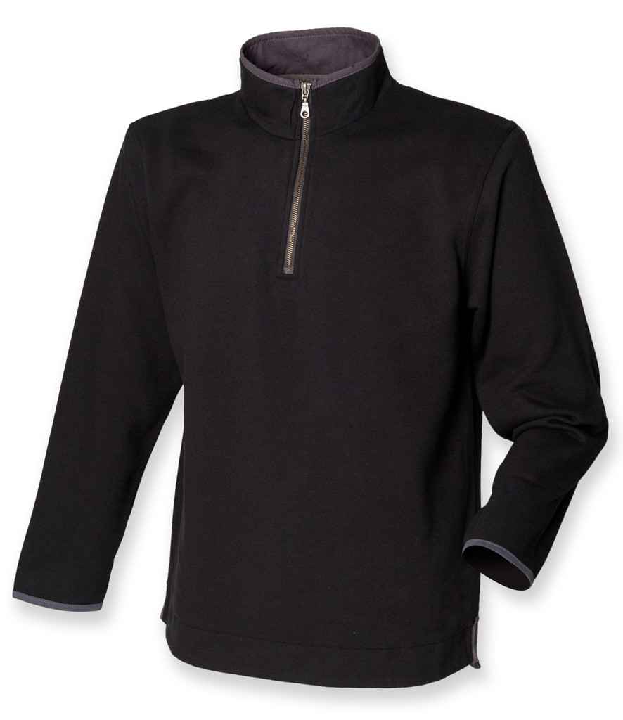 Front Row Collection Super Soft Zip Neck Sweatshirt in by Front Row — Custom branded clothing by Print Press, featuring premium embroidery produced in our specialist print lab in the UK.