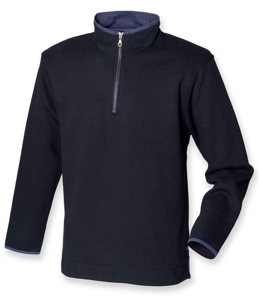 Front Row Collection Super Soft Zip Neck Sweatshirt in by Front Row — Custom branded clothing by Print Press, featuring premium embroidery produced in our specialist print lab in the UK.