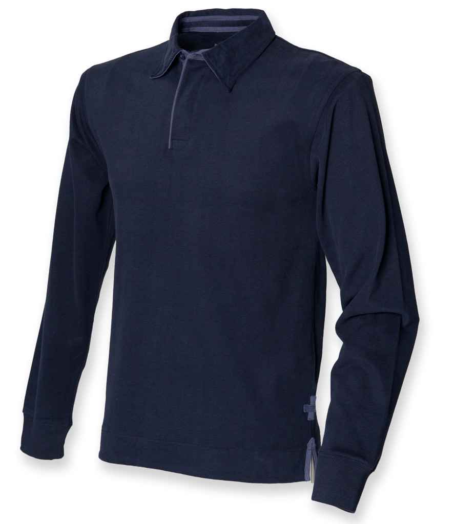 Front Row Collection Super Soft Rugby Shirt in by Front Row — Custom branded clothing by Print Press, featuring premium embroidery produced in our specialist print lab in the UK.