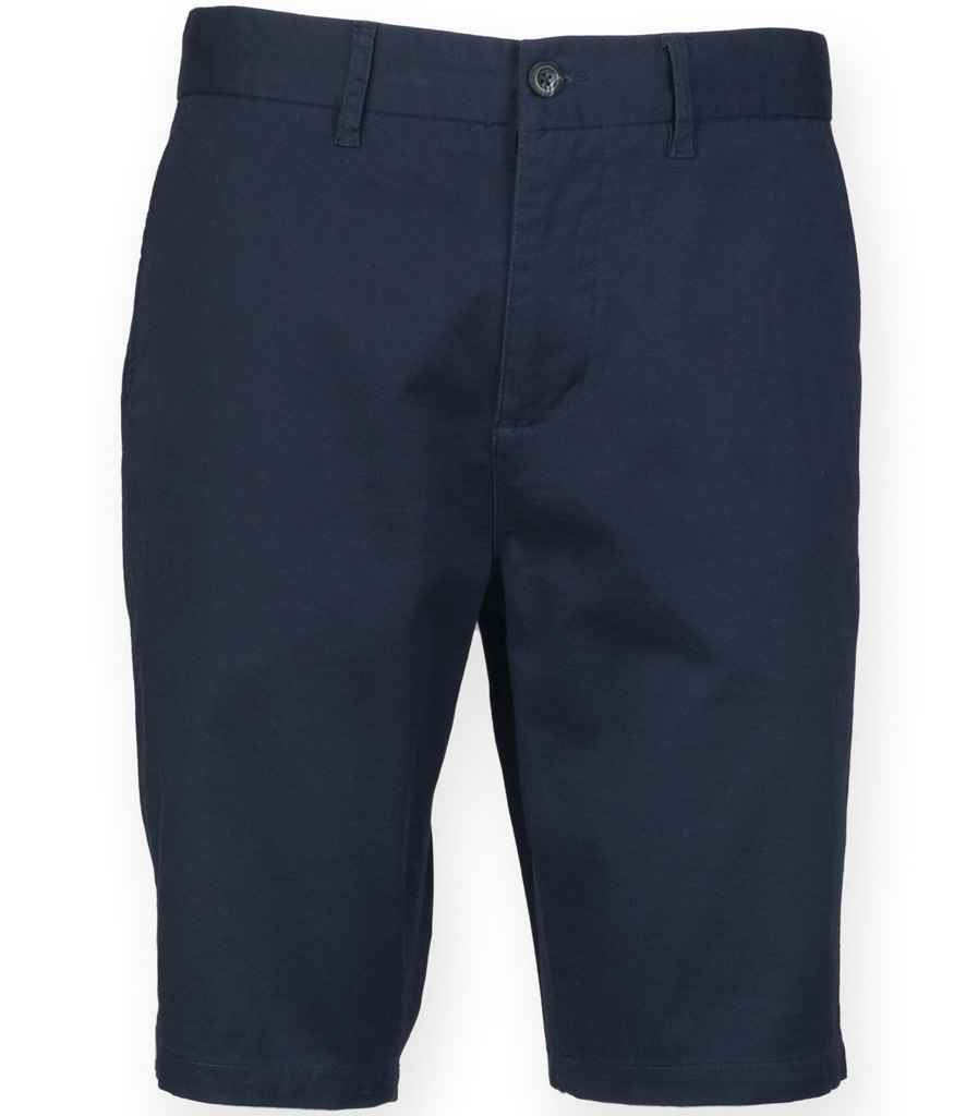 Front Row Stretch Chino Shorts in by Front Row — Custom branded clothing by Print Press, featuring premium embroidery produced in our specialist print lab in the UK.
