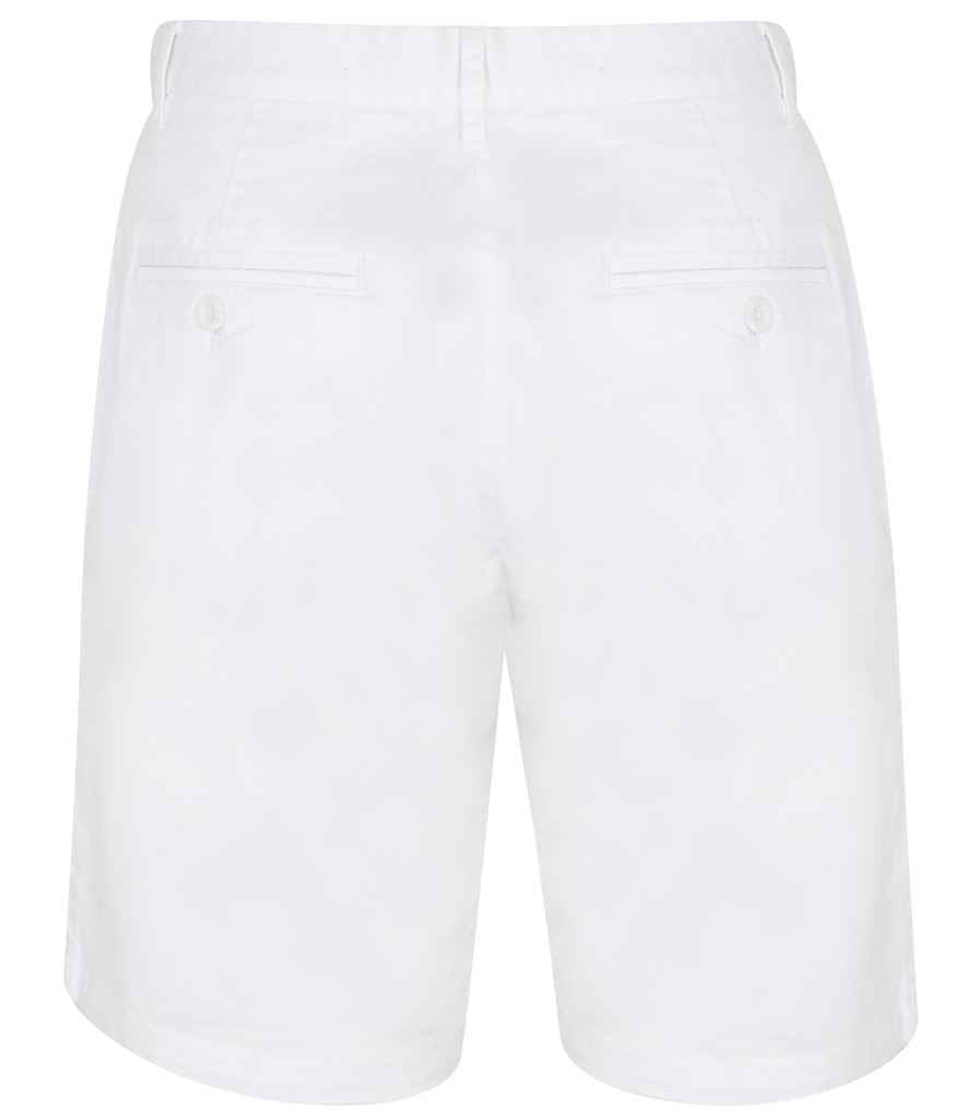 Front Row Stretch Chino Shorts in by Front Row — Custom branded clothing by Print Press, featuring premium embroidery produced in our specialist print lab in the UK.