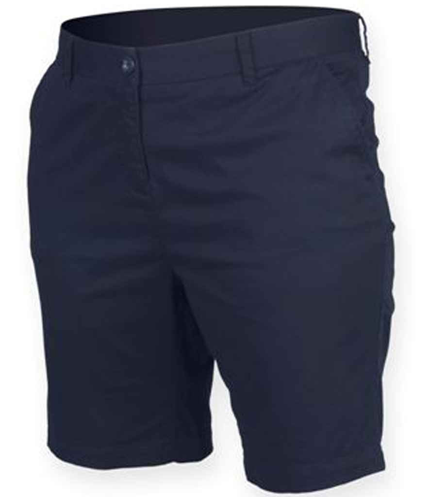 Front Row Ladies Stretch Chino Shorts in by Front Row — Custom branded clothing by Print Press, featuring premium embroidery produced in our specialist print lab in the UK.