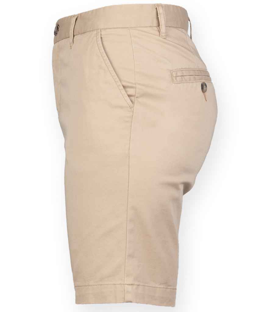Front Row Ladies Stretch Chino Shorts in by Front Row — Custom branded clothing by Print Press, featuring premium embroidery produced in our specialist print lab in the UK.