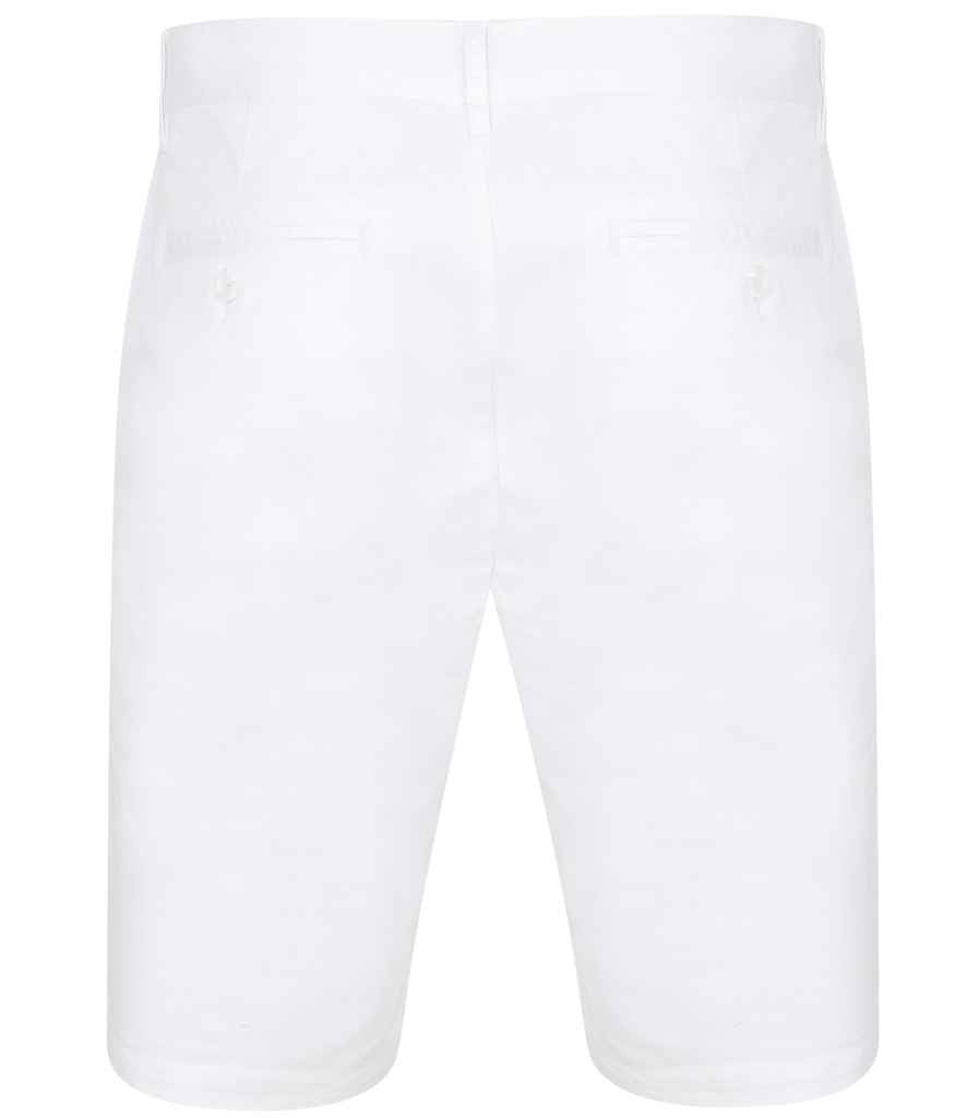 Front Row Ladies Stretch Chino Shorts in by Front Row — Custom branded clothing by Print Press, featuring premium embroidery produced in our specialist print lab in the UK.