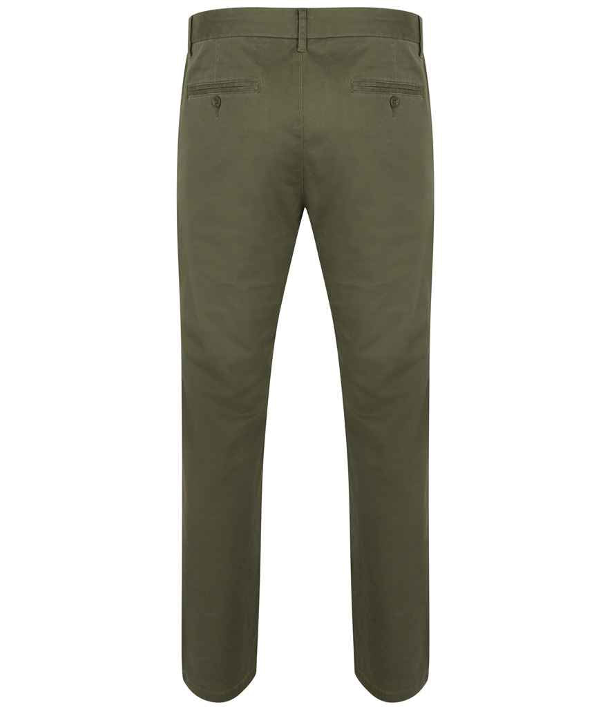 Front Row Stretch Chino Trousers in by Front Row — Custom branded clothing by Print Press, featuring premium embroidery produced in our specialist print lab in the UK.