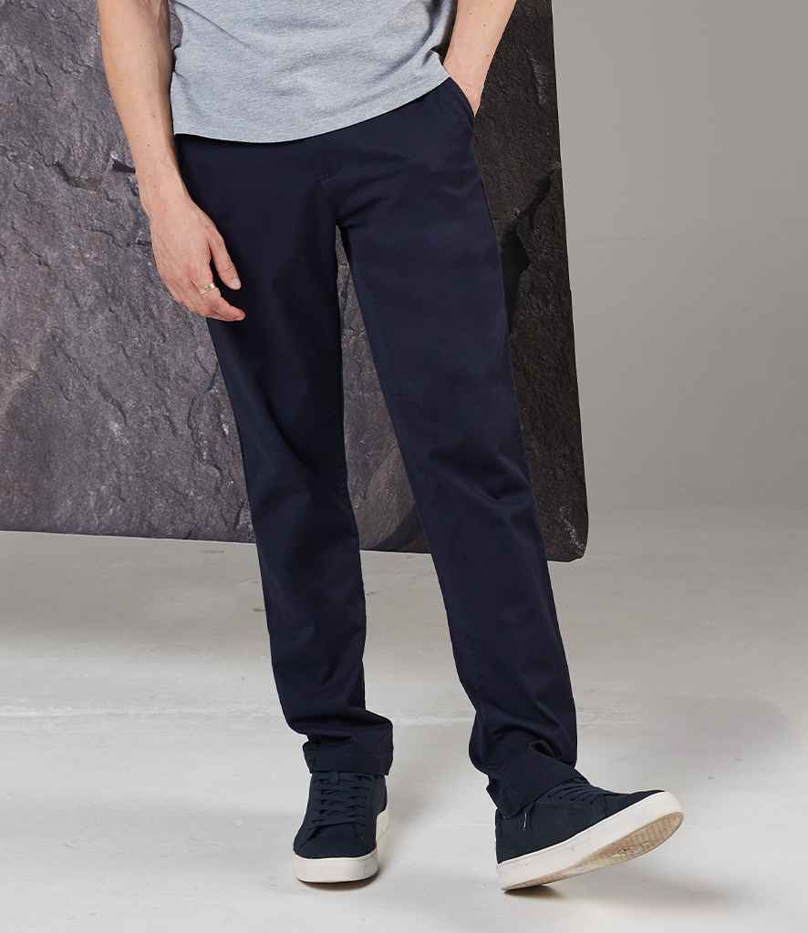 Front Row Stretch Chino Trousers in by Front Row — Custom branded clothing by Print Press, featuring premium embroidery produced in our specialist print lab in the UK.