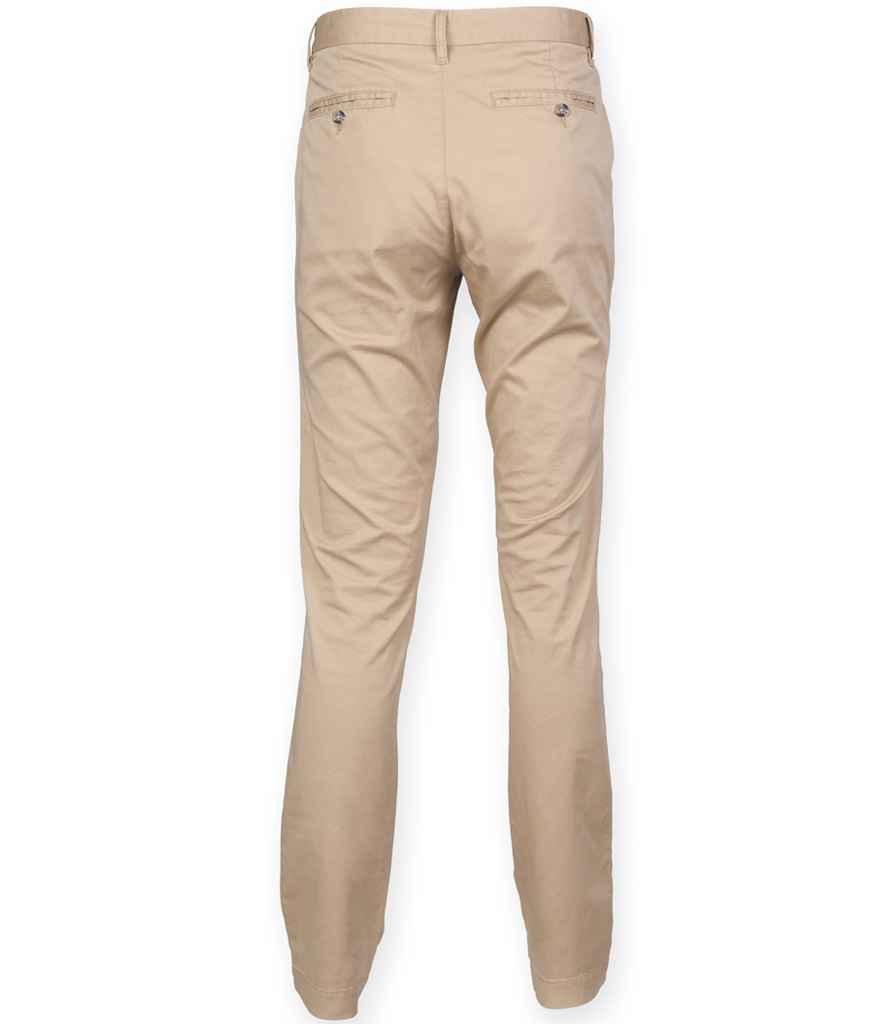 Front Row Stretch Chino Trousers in by Front Row — Custom branded clothing by Print Press, featuring premium embroidery produced in our specialist print lab in the UK.