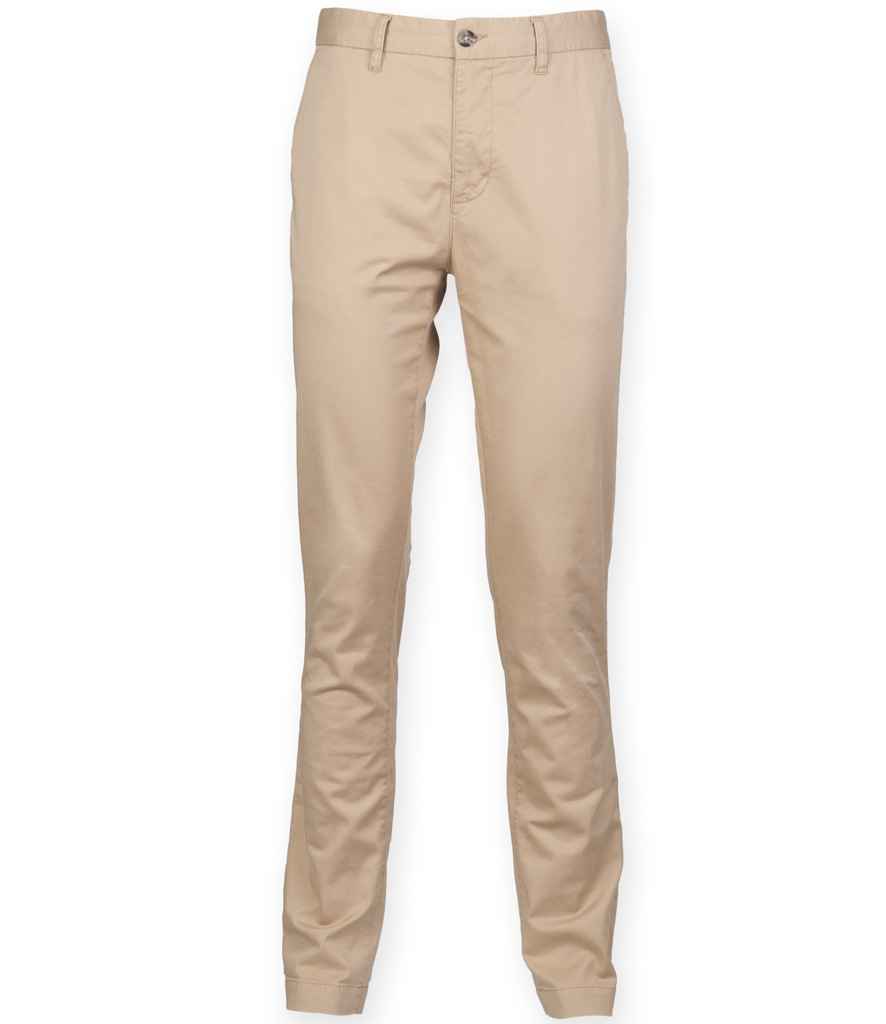 Front Row Stretch Chino Trousers in by Front Row — Custom branded clothing by Print Press, featuring premium embroidery produced in our specialist print lab in the UK.