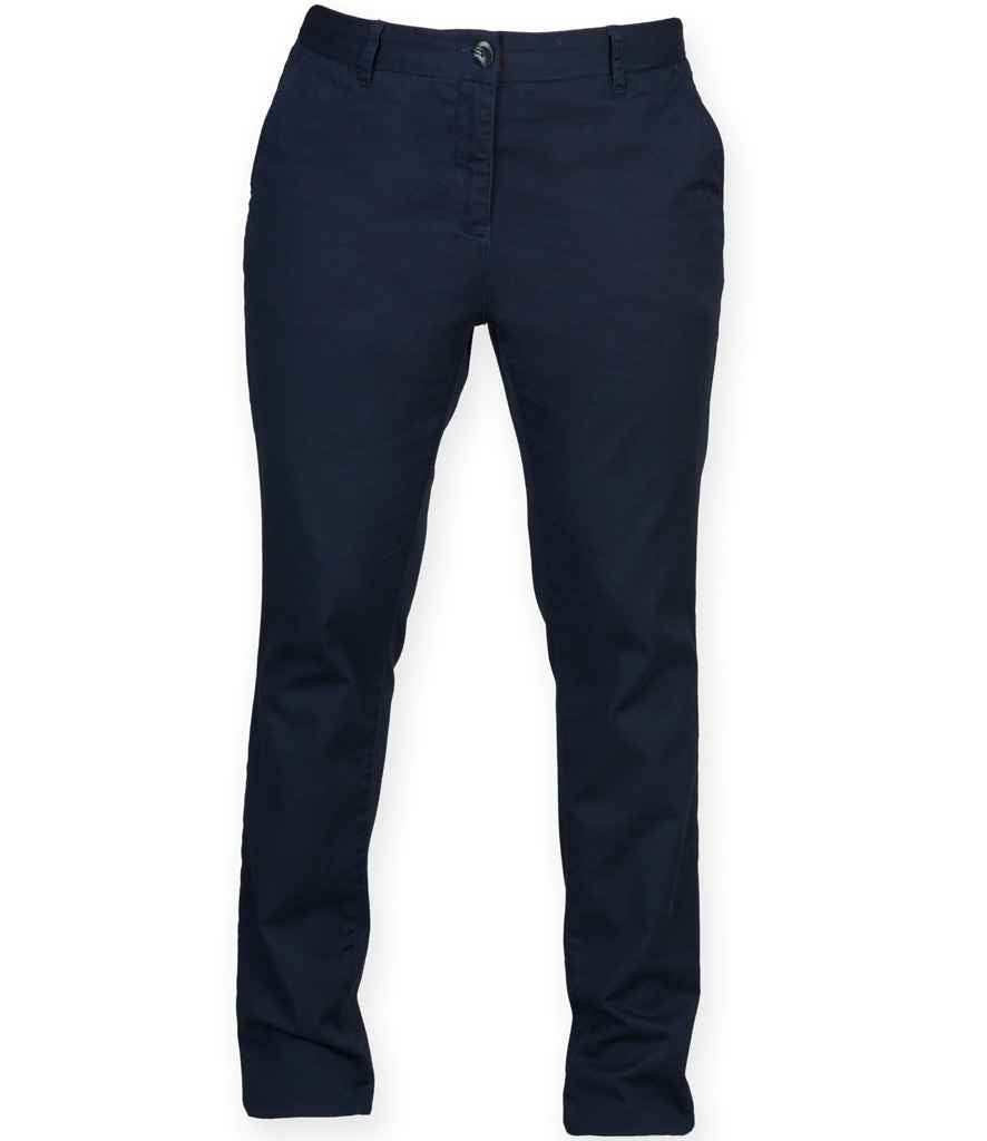 Front Row Ladies Stretch Chino Trousers in by Front Row — Custom branded clothing by Print Press, featuring premium embroidery produced in our specialist print lab in the UK.