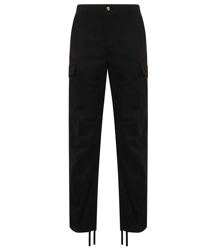 Front Row Stretch Cargo Trousers in by Front Row — Custom branded clothing by Print Press, featuring premium embroidery produced in our specialist print lab in the UK.