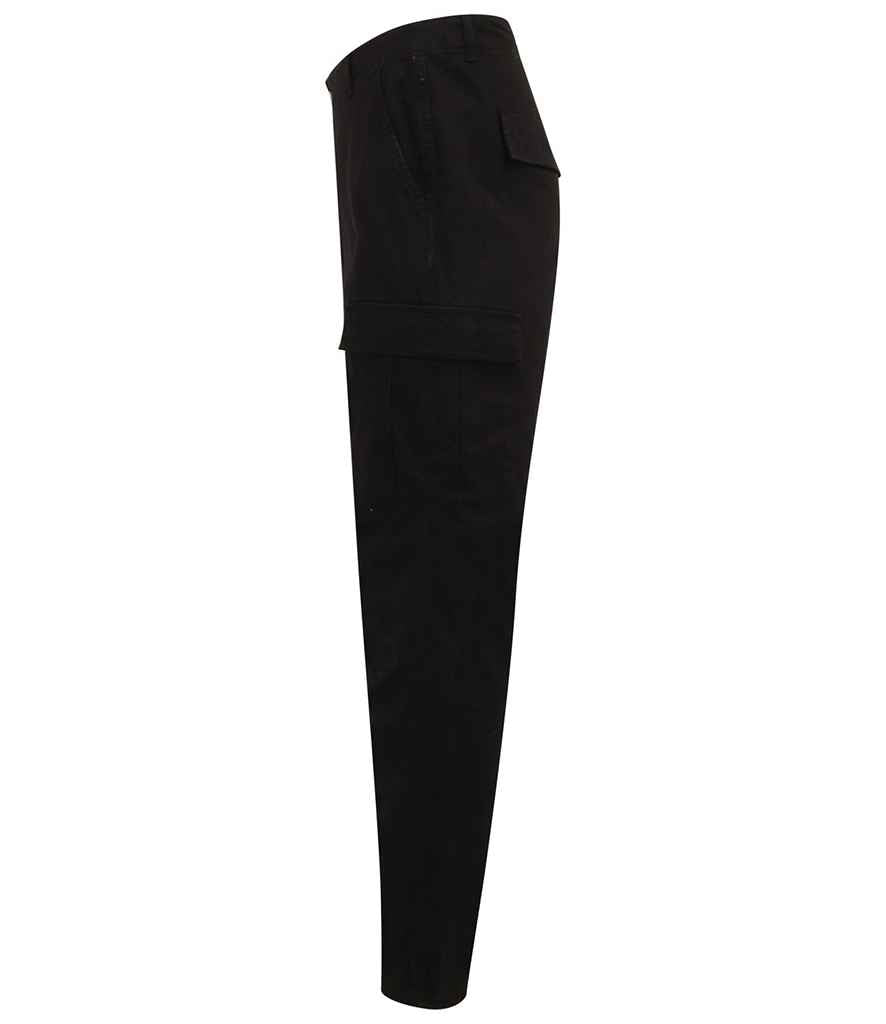 Front Row Stretch Cargo Trousers in by Front Row — Custom branded clothing by Print Press, featuring premium embroidery produced in our specialist print lab in the UK.