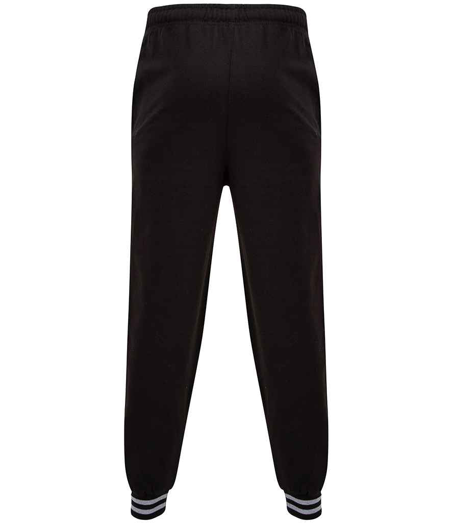 Front Row Unisex Striped Cuff Joggers in by Front Row — Custom branded clothing by Print Press, featuring premium embroidery produced in our specialist print lab in the UK.