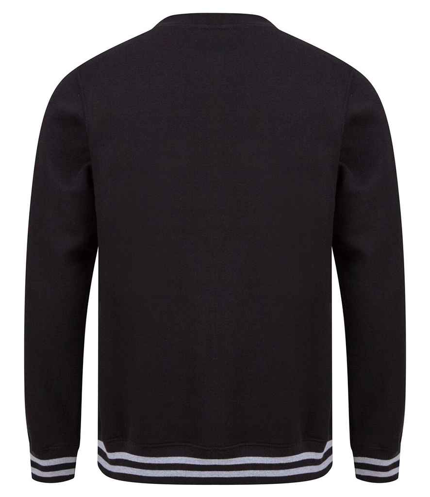 Front Row Unisex Striped Cuff Sweatshirt in by Front Row — Custom branded clothing by Print Press, featuring premium embroidery produced in our specialist print lab in the UK.