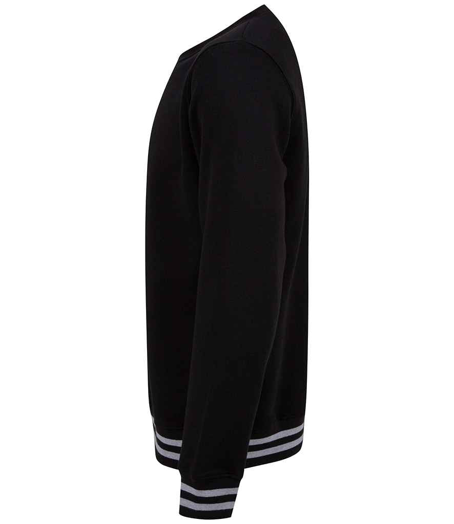 Front Row Unisex Striped Cuff Sweatshirt in by Front Row — Custom branded clothing by Print Press, featuring premium embroidery produced in our specialist print lab in the UK.