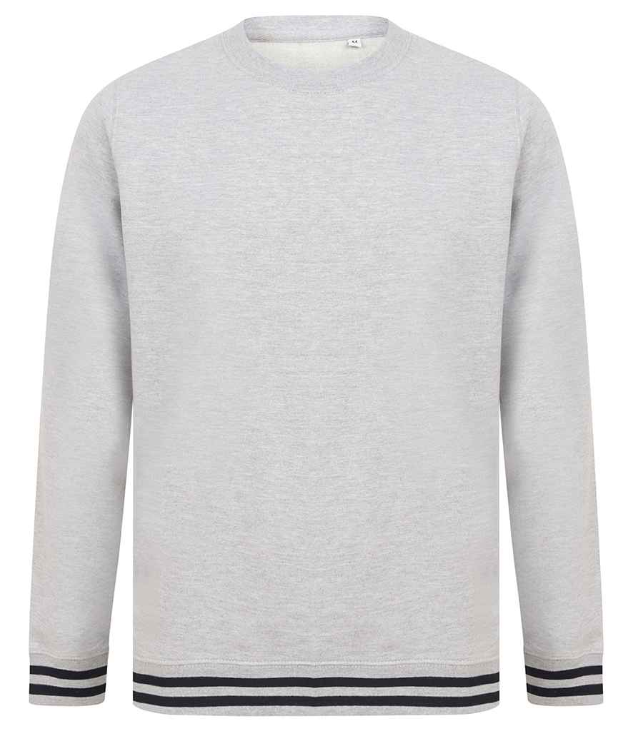 Front Row Unisex Striped Cuff Sweatshirt in by Front Row — Custom branded clothing by Print Press, featuring premium embroidery produced in our specialist print lab in the UK.
