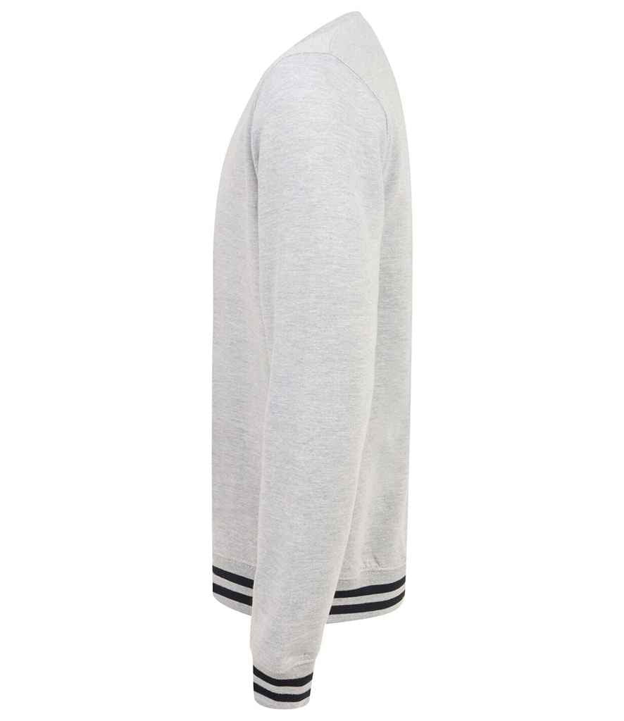 Front Row Unisex Striped Cuff Sweatshirt in by Front Row — Custom branded clothing by Print Press, featuring premium embroidery produced in our specialist print lab in the UK.