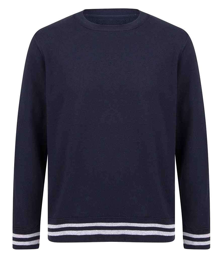 Front Row Unisex Striped Cuff Sweatshirt in by Front Row — Custom branded clothing by Print Press, featuring premium embroidery produced in our specialist print lab in the UK.