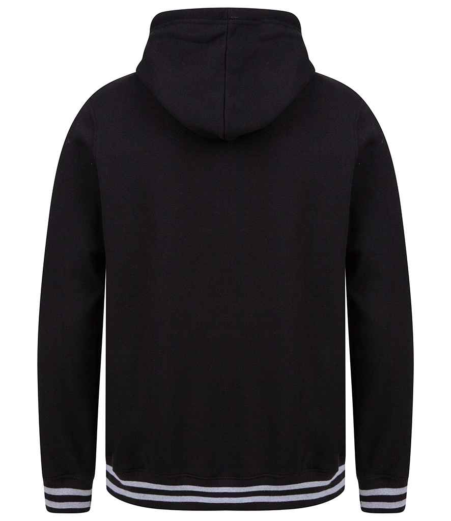 Front Row Unisex Striped Cuff Hoodie in by Front Row — Custom branded clothing by Print Press, featuring premium embroidery produced in our specialist print lab in the UK.