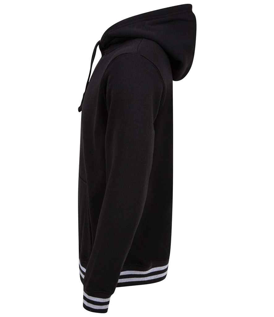 Front Row Unisex Striped Cuff Hoodie in by Front Row — Custom branded clothing by Print Press, featuring premium embroidery produced in our specialist print lab in the UK.