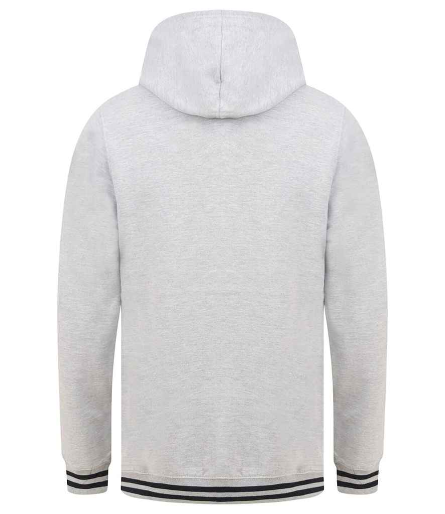 Front Row Unisex Striped Cuff Hoodie in by Front Row — Custom branded clothing by Print Press, featuring premium embroidery produced in our specialist print lab in the UK.