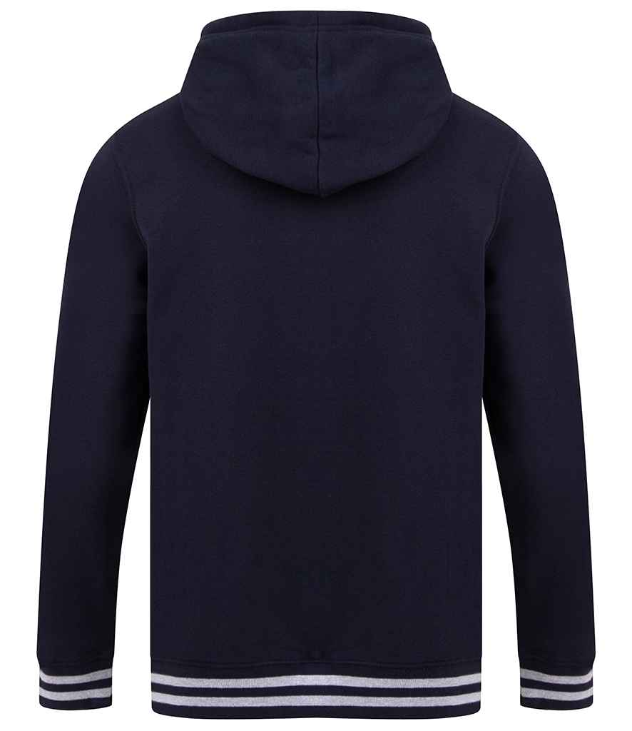 Front Row Unisex Striped Cuff Hoodie in by Front Row — Custom branded clothing by Print Press, featuring premium embroidery produced in our specialist print lab in the UK.