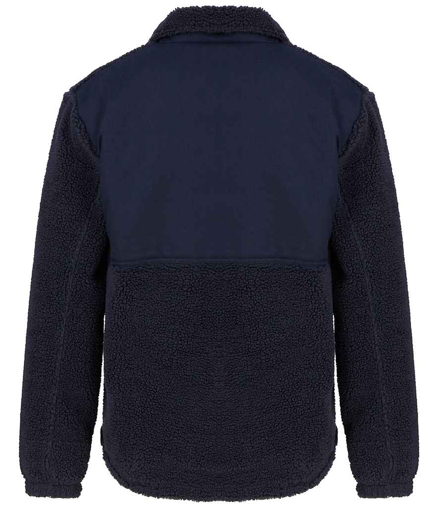 Front Row Recycled Sherpa Fleece Jacket in by Front Row — Custom branded clothing by Print Press, featuring premium embroidery produced in our specialist print lab in the UK.