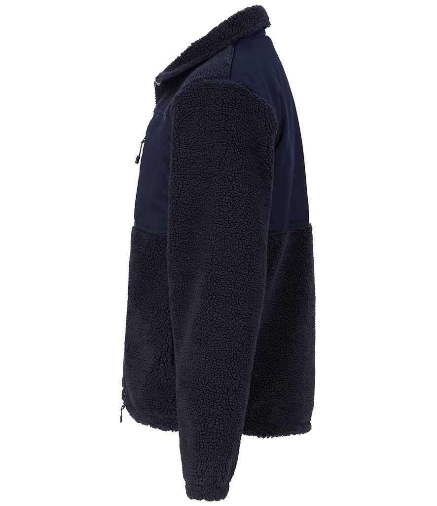 Front Row Recycled Sherpa Fleece Jacket in by Front Row — Custom branded clothing by Print Press, featuring premium embroidery produced in our specialist print lab in the UK.