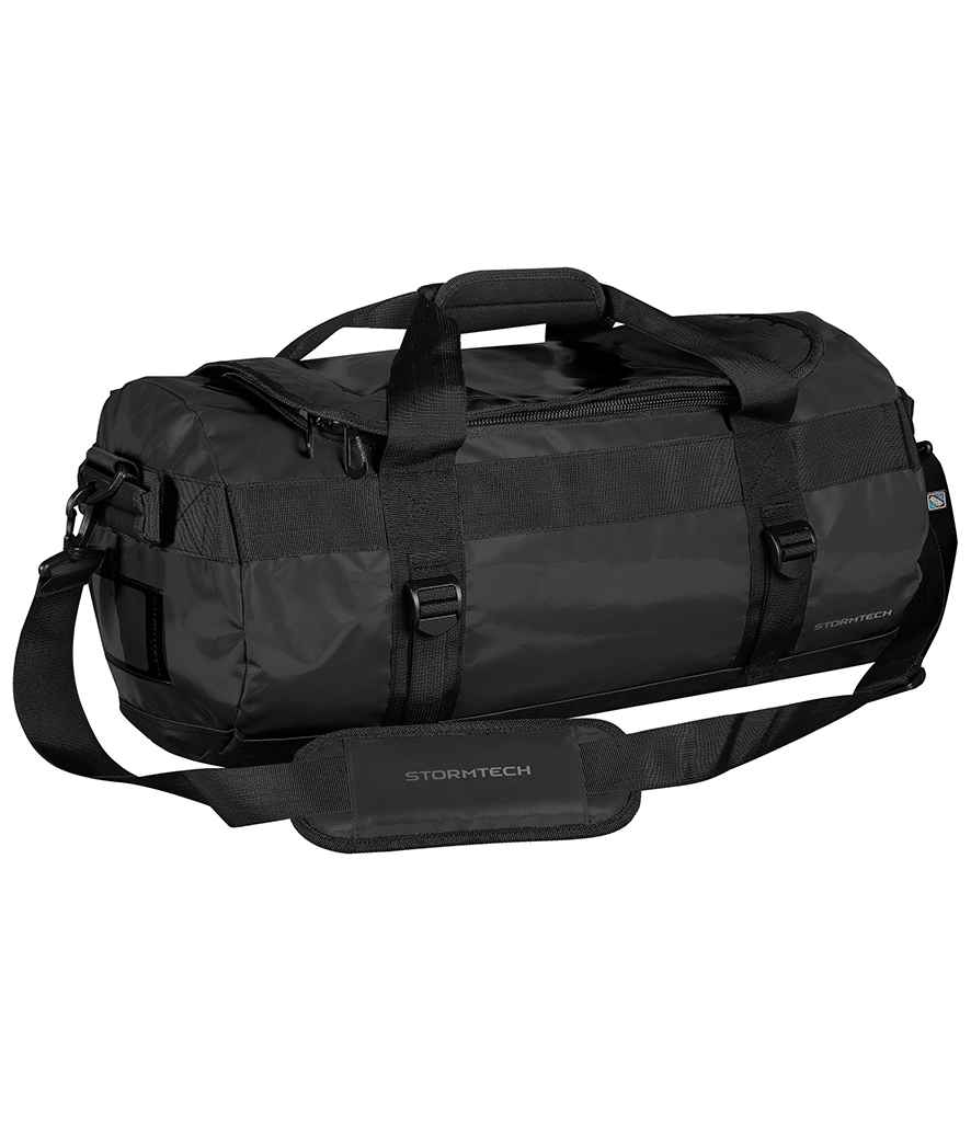 Stormtech Atlantis Waterproof Gear Bag - Small in ONE Black Black by Stormtech — Custom branded clothing by Print Press, featuring premium embroidery produced in our specialist print lab in the UK.