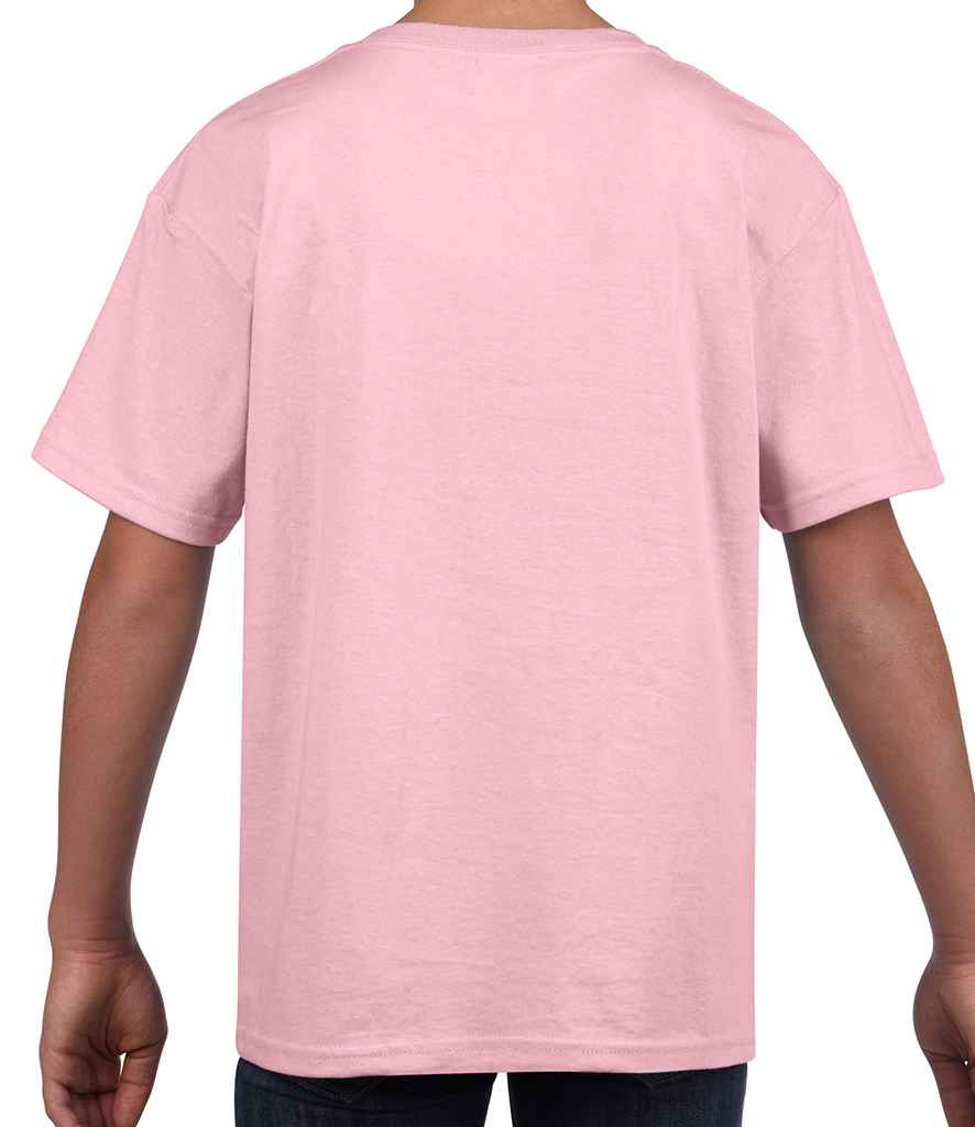 Gildan Kids SoftStyle Ringspun T-Shirt in by Gildan — Custom branded clothing by Print Press, featuring premium embroidery produced in our specialist print lab in the UK.
