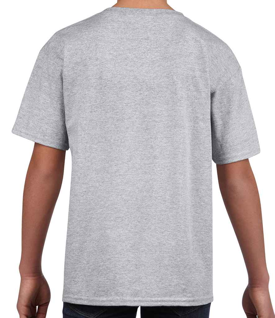 Gildan Kids SoftStyle Ringspun T-Shirt in by Gildan — Custom branded clothing by Print Press, featuring premium embroidery produced in our specialist print lab in the UK.