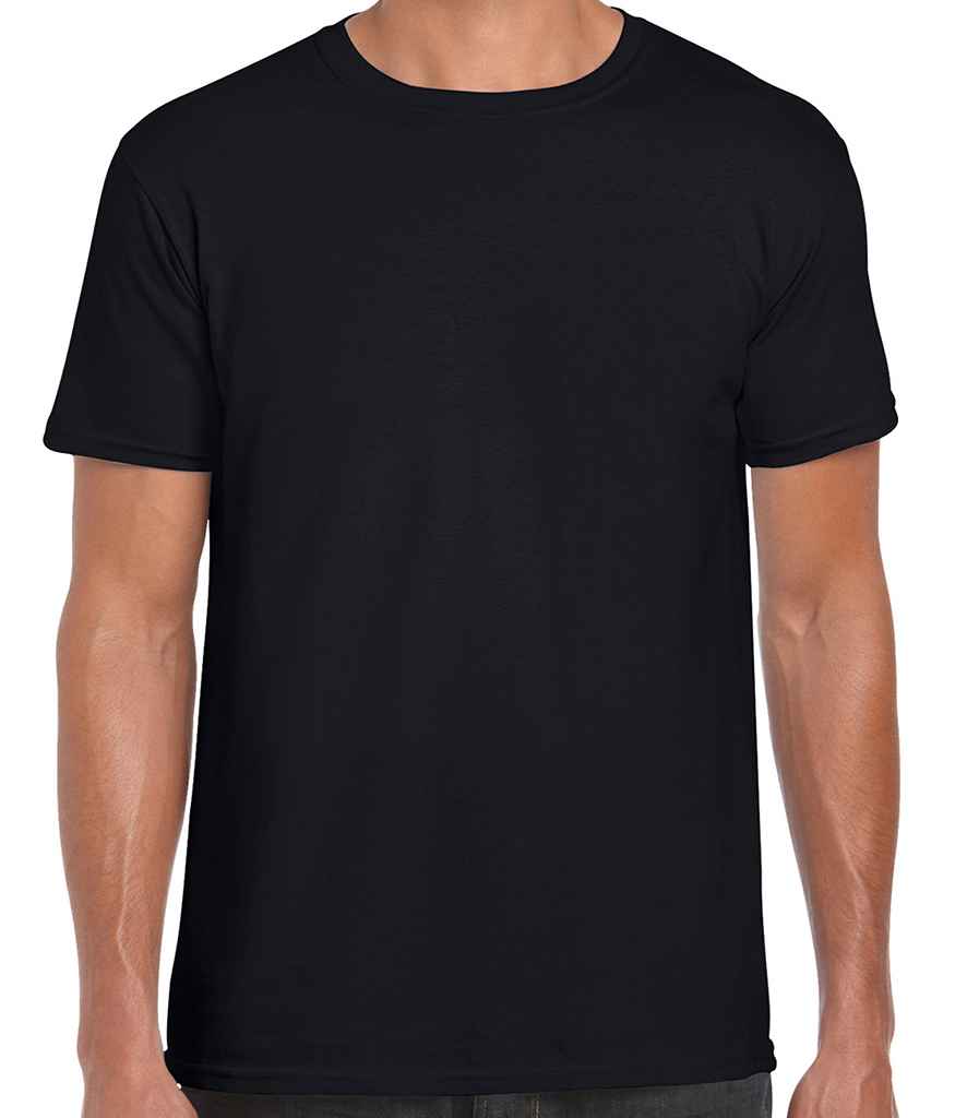 Gildan SoftStyle Ringspun T-Shirt - (2nd Colours) in Black by Gildan — Custom branded clothing by Print Press, featuring premium embroidery produced in our specialist print lab in the UK.