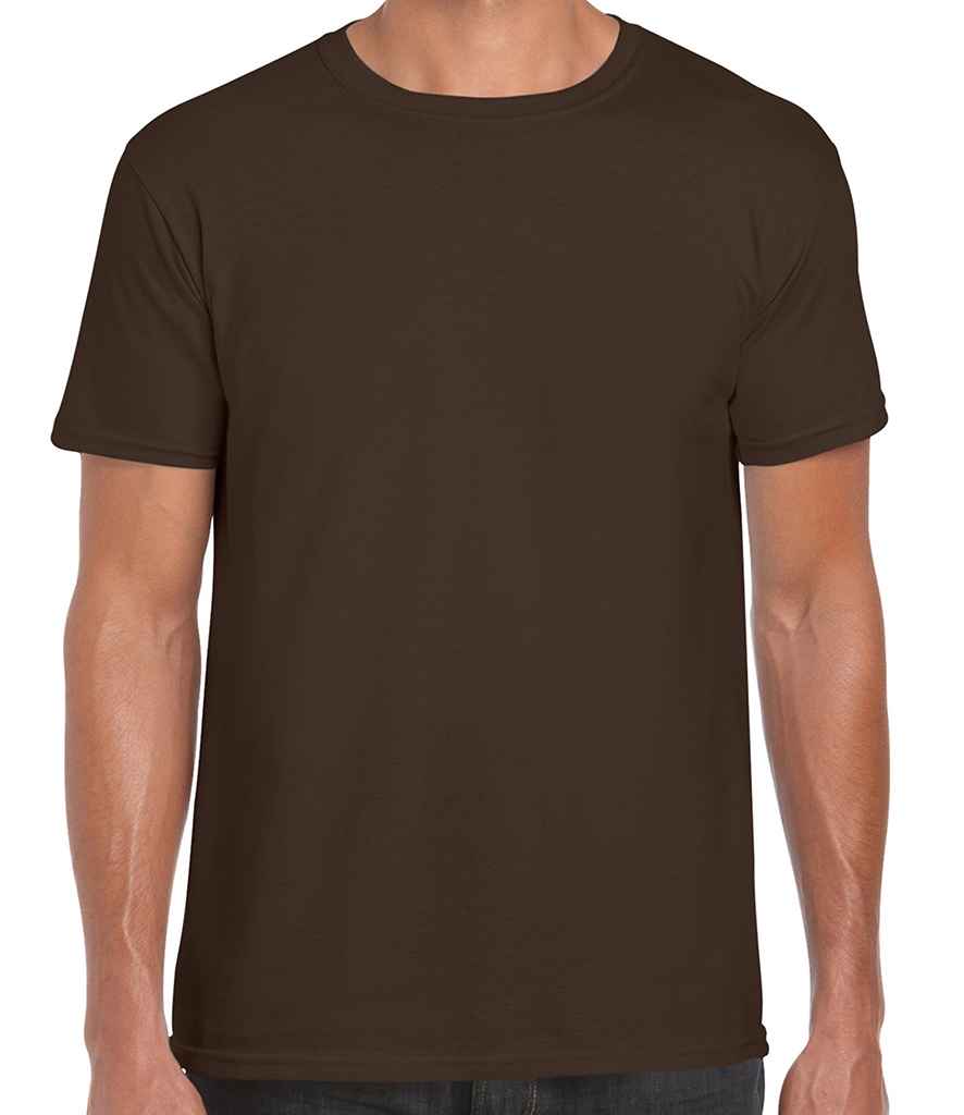 Gildan SoftStyle Ringspun T-Shirt - (2nd Colours) in Dark Chocolate by Gildan — Custom branded clothing by Print Press, featuring premium embroidery produced in our specialist print lab in the UK.