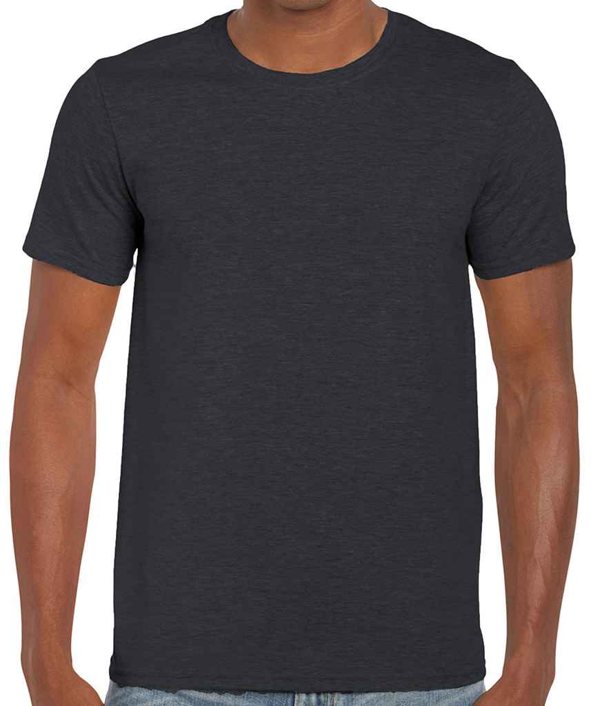 Gildan SoftStyle Ringspun T-Shirt - (2nd Colours) in Dark Heather by Gildan — Custom branded clothing by Print Press, featuring premium embroidery produced in our specialist print lab in the UK.