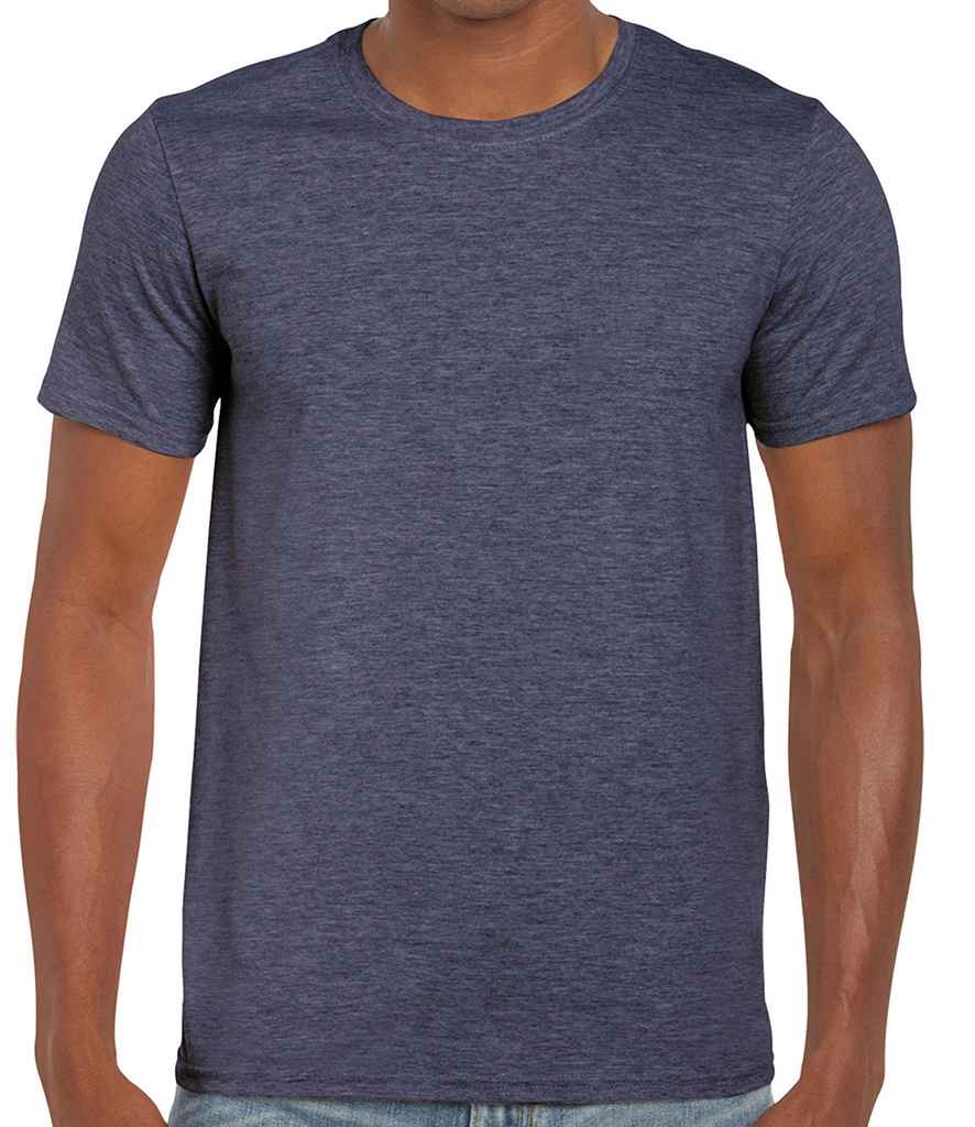 Gildan SoftStyle Ringspun T-Shirt - (2nd Colours) in Heather Navy by Gildan — Custom branded clothing by Print Press, featuring premium embroidery produced in our specialist print lab in the UK.