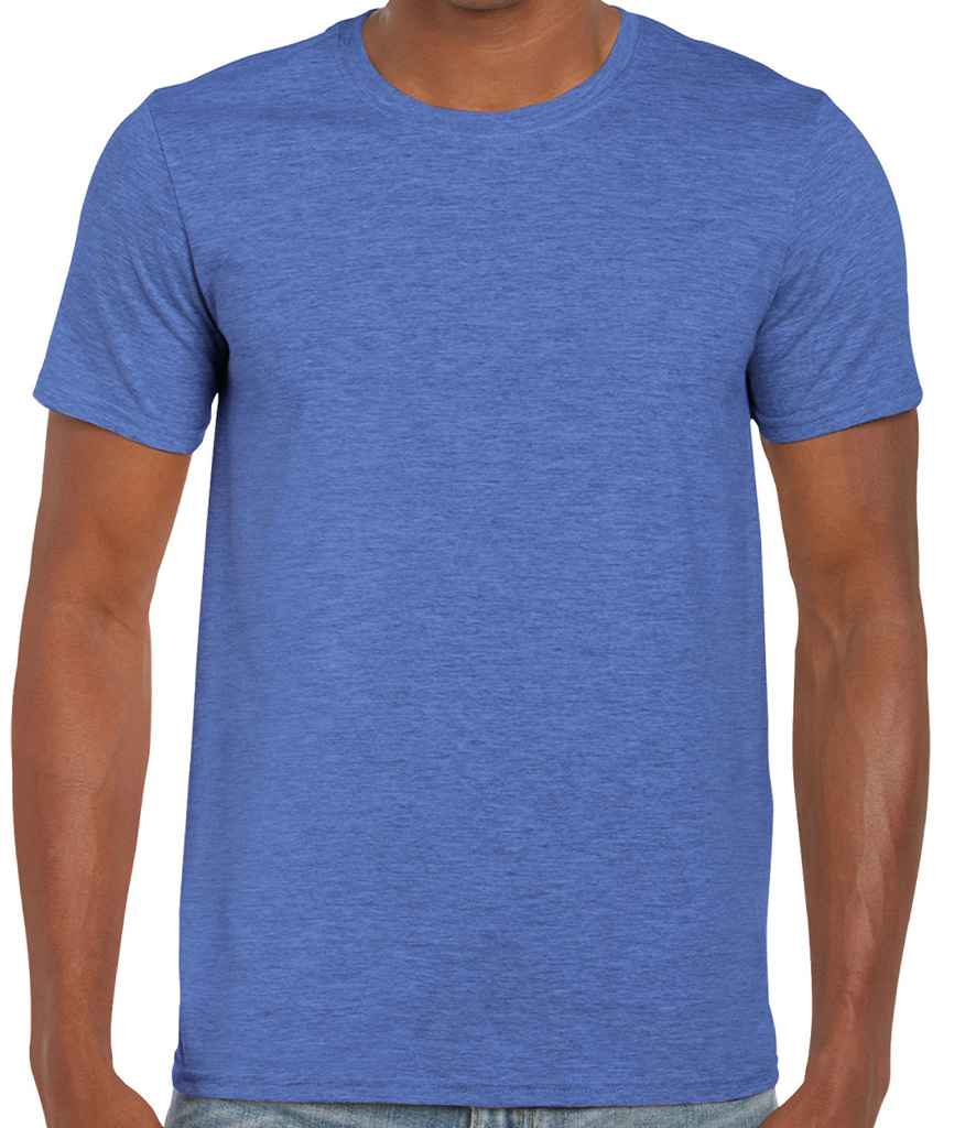 Gildan SoftStyle Ringspun T-Shirt - (2nd Colours) in Heather Royal by Gildan — Custom branded clothing by Print Press, featuring premium embroidery produced in our specialist print lab in the UK.