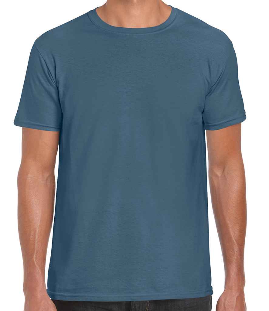 Gildan SoftStyle Ringspun T-Shirt - (2nd Colours) in Indigo by Gildan — Custom branded clothing by Print Press, featuring premium embroidery produced in our specialist print lab in the UK.