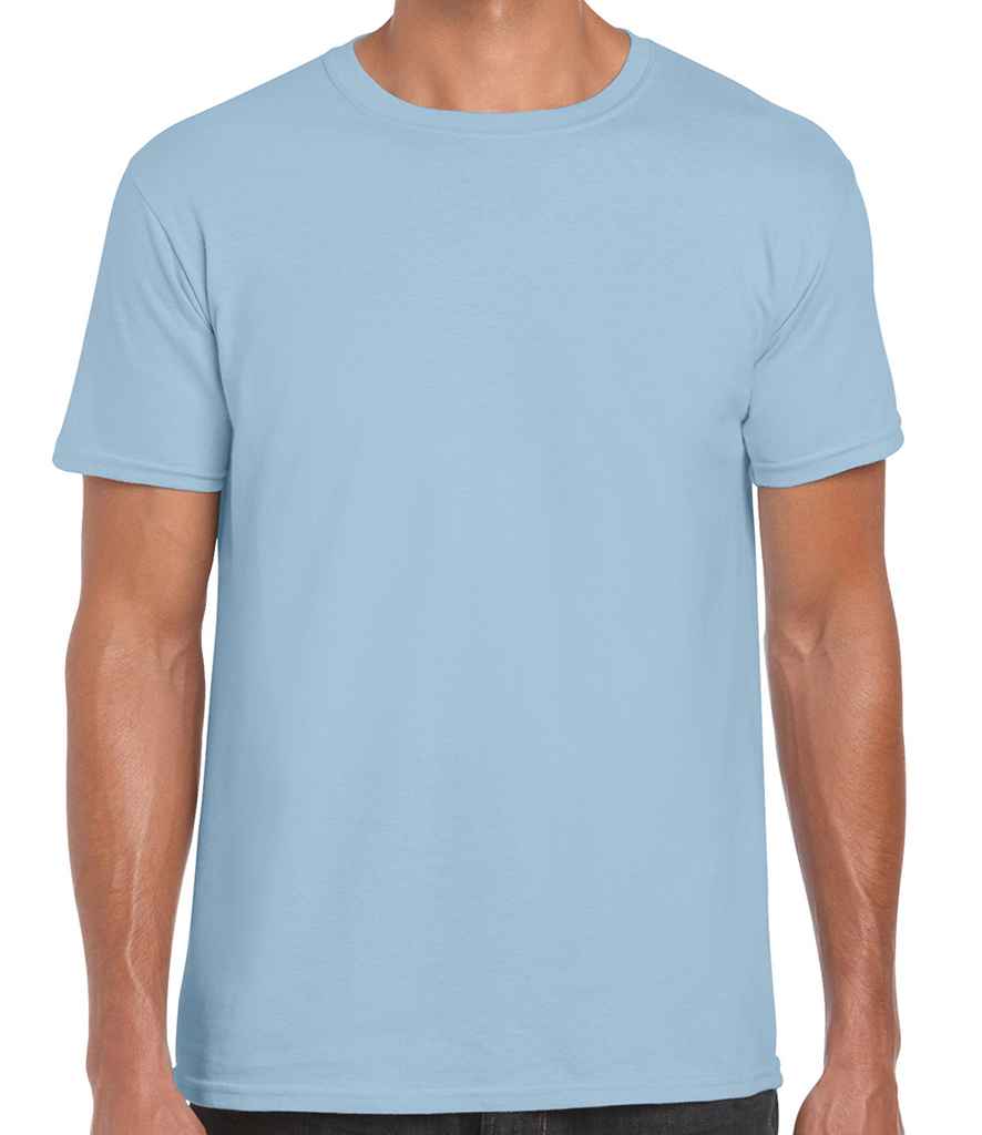 Gildan SoftStyle Ringspun T-Shirt in Light Blue by Gildan — Custom branded clothing by Print Press, featuring premium embroidery produced in our specialist print lab in the UK.