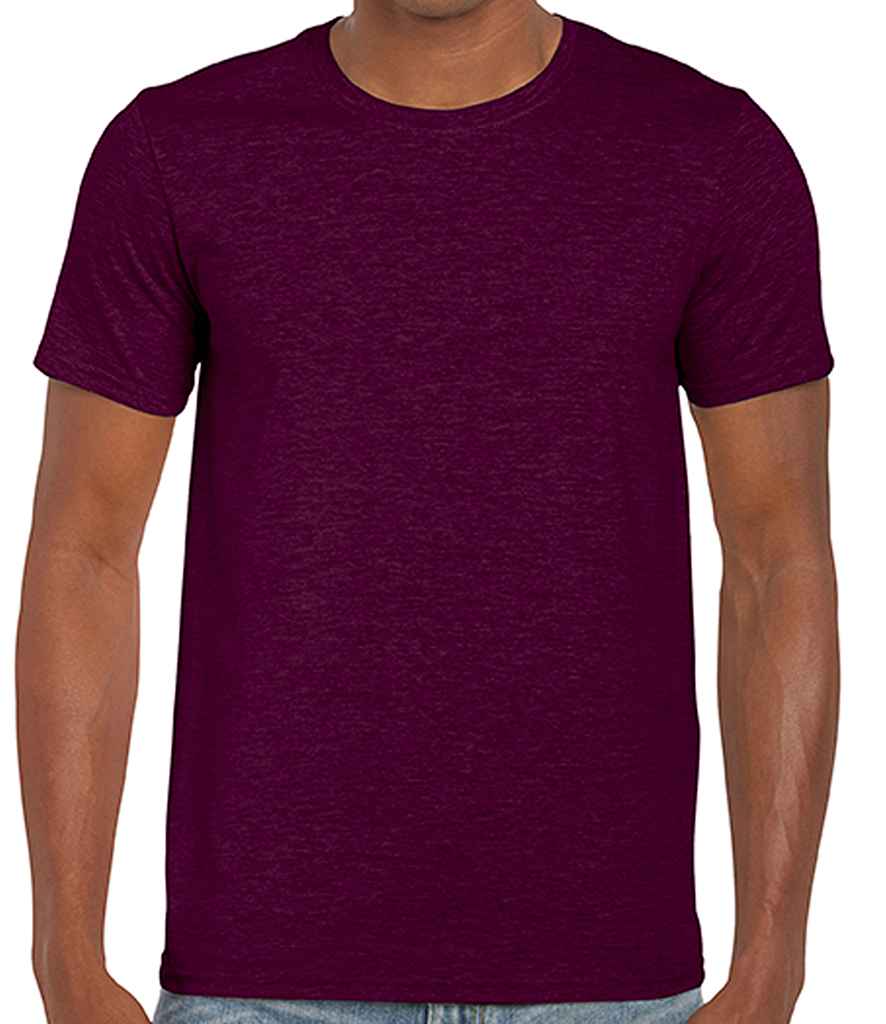 Gildan SoftStyle Ringspun T-Shirt in Maroon by Gildan — Custom branded clothing by Print Press, featuring premium embroidery produced in our specialist print lab in the UK.