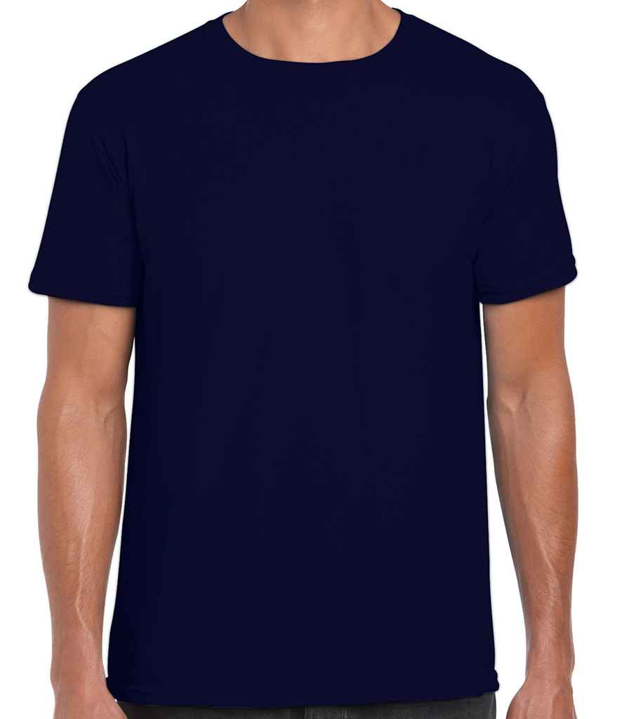 Gildan SoftStyle Ringspun T-Shirt in Navy by Gildan — Custom branded clothing by Print Press, featuring premium embroidery produced in our specialist print lab in the UK.