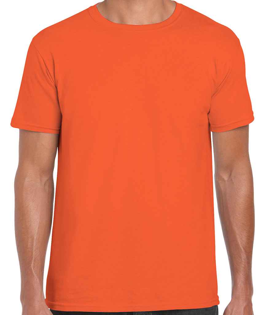 Gildan SoftStyle Ringspun T-Shirt in Orange by Gildan — Custom branded clothing by Print Press, featuring premium embroidery produced in our specialist print lab in the UK.