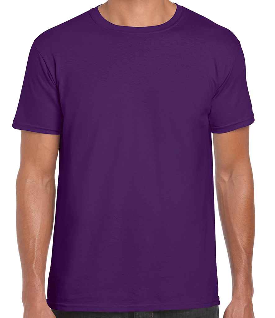 Gildan SoftStyle Ringspun T-Shirt in Purple by Gildan — Custom branded clothing by Print Press, featuring premium embroidery produced in our specialist print lab in the UK.