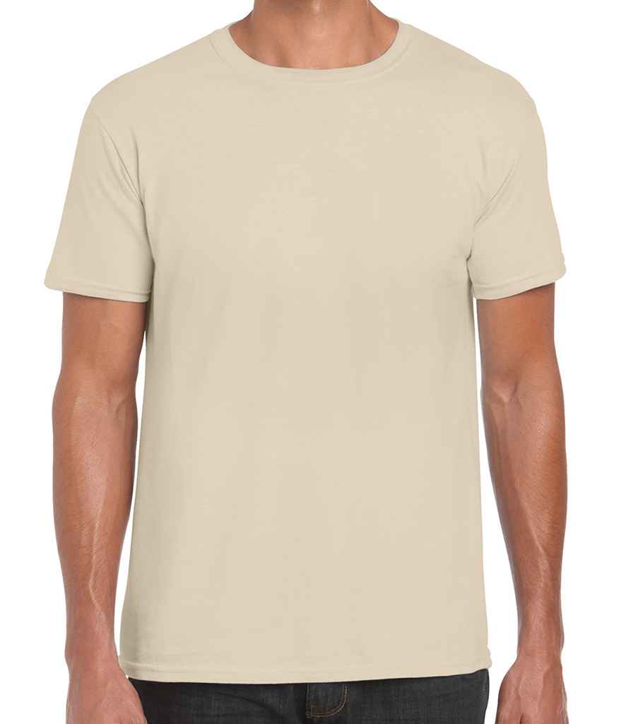 Gildan SoftStyle Ringspun T-Shirt in Sand by Gildan — Custom branded clothing by Print Press, featuring premium embroidery produced in our specialist print lab in the UK.