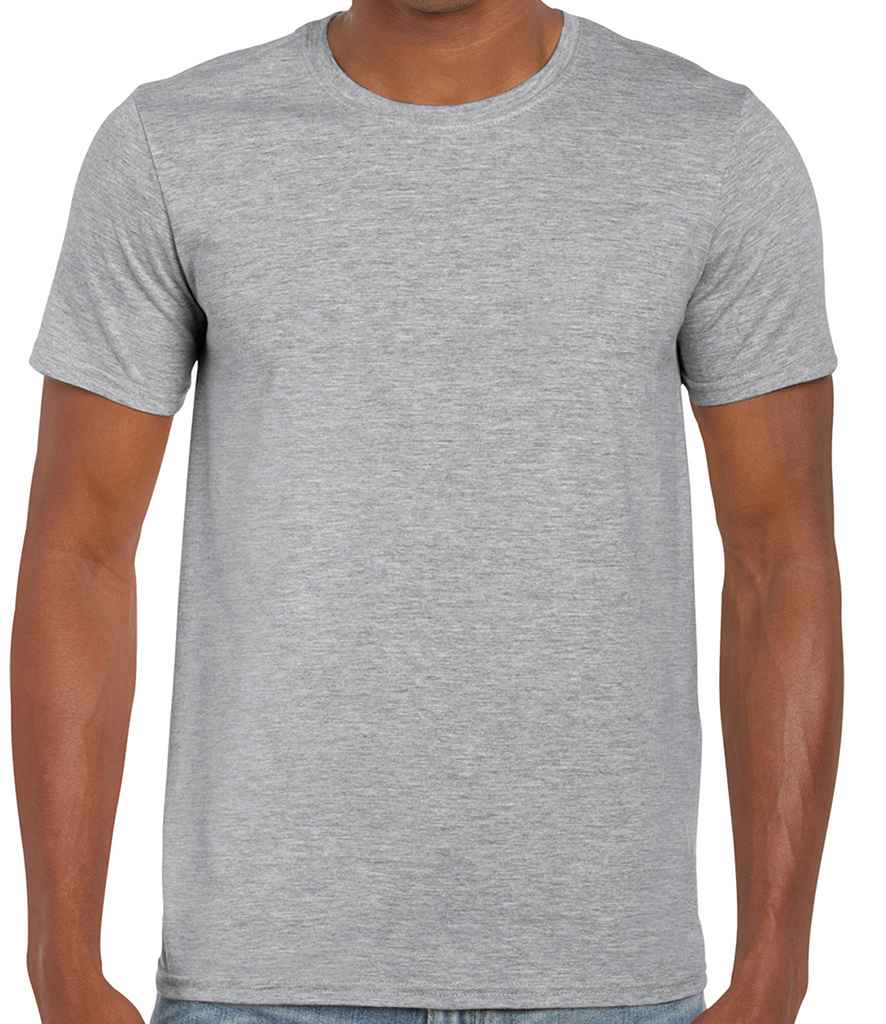 Gildan SoftStyle Ringspun T-Shirt in Sport Grey by Gildan — Custom branded clothing by Print Press, featuring premium embroidery produced in our specialist print lab in the UK.