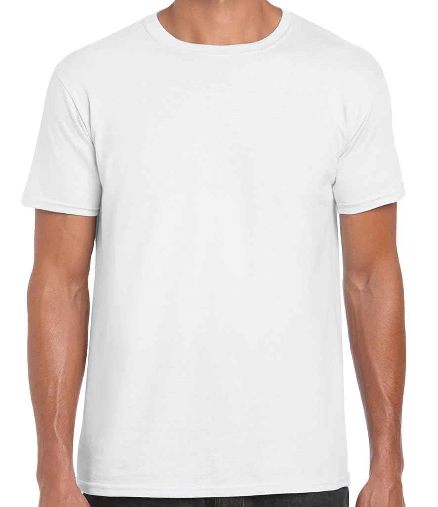 Gildan SoftStyle Ringspun T-Shirt in White by Gildan — Custom branded clothing by Print Press, featuring premium embroidery produced in our specialist print lab in the UK.