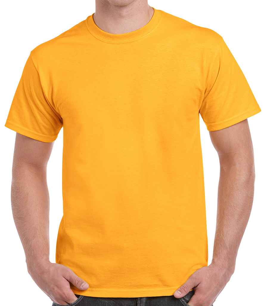 Gildan Ultra Cotton T-Shirt - (3rd Colours) in Gold by Gildan — Custom branded clothing by Print Press, featuring premium embroidery produced in our specialist print lab in the UK.