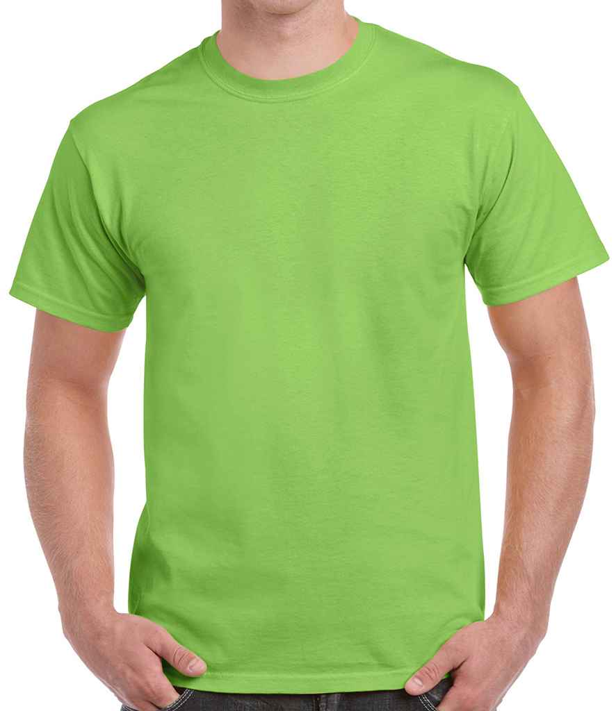 Gildan Ultra Cotton T-Shirt - (2nd Colours) in Lime Green by Gildan — Custom branded clothing by Print Press, featuring premium embroidery produced in our specialist print lab in the UK.