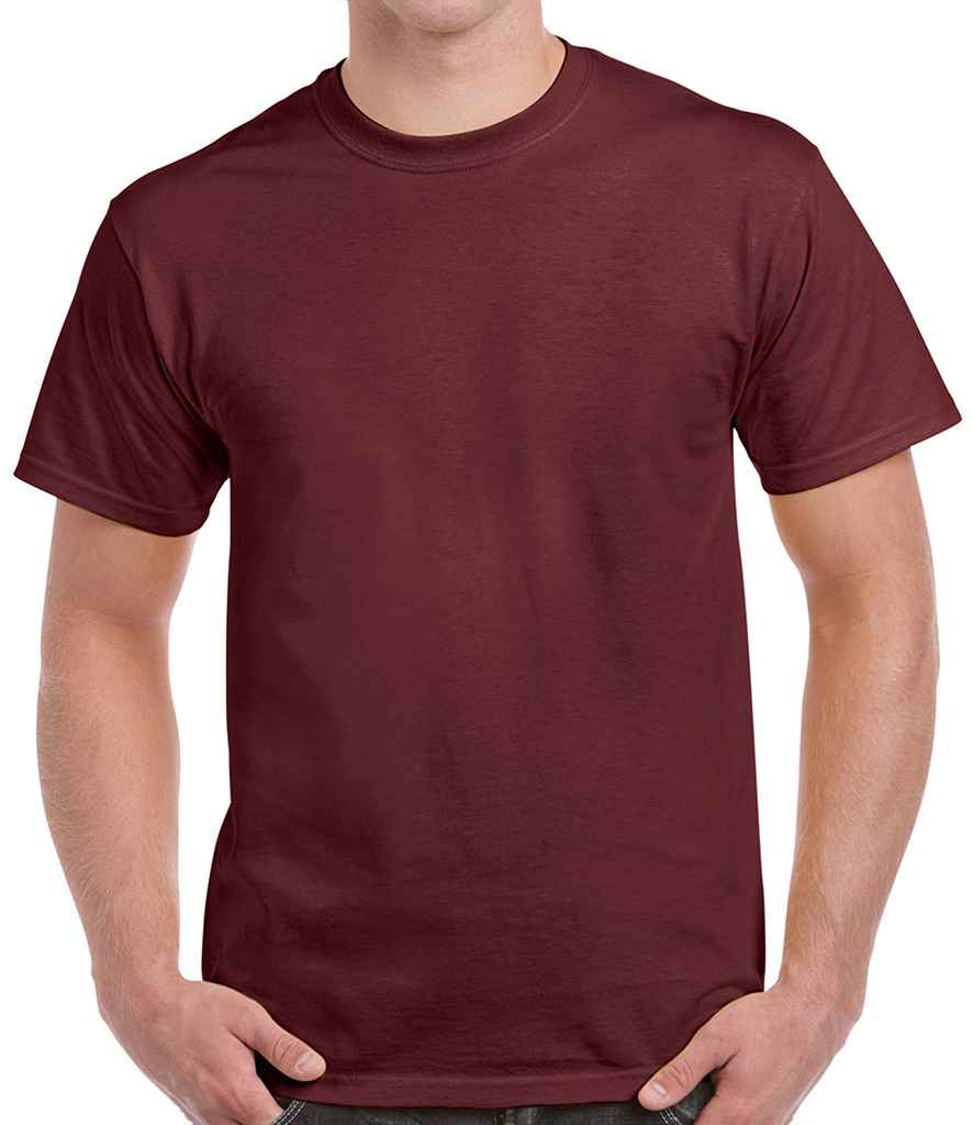 Gildan Ultra Cotton T-Shirt - (2nd Colours) in Maroon by Gildan — Custom branded clothing by Print Press, featuring premium embroidery produced in our specialist print lab in the UK.