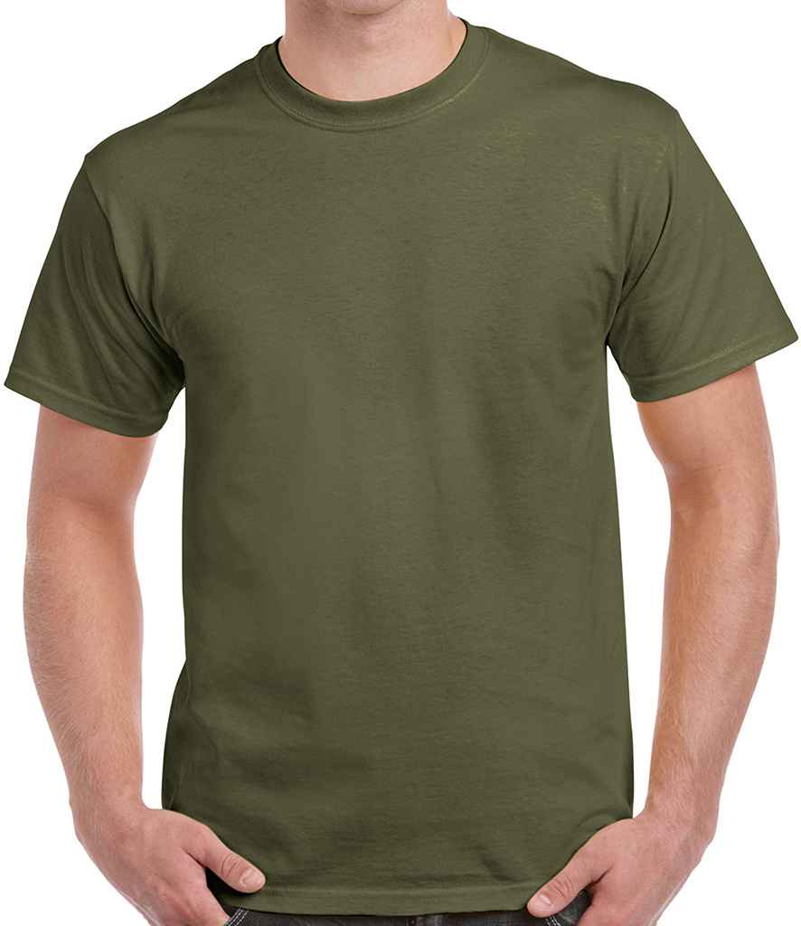 Gildan Ultra Cotton T-Shirt - (2nd Colours) in Military Green by Gildan — Custom branded clothing by Print Press, featuring premium embroidery produced in our specialist print lab in the UK.