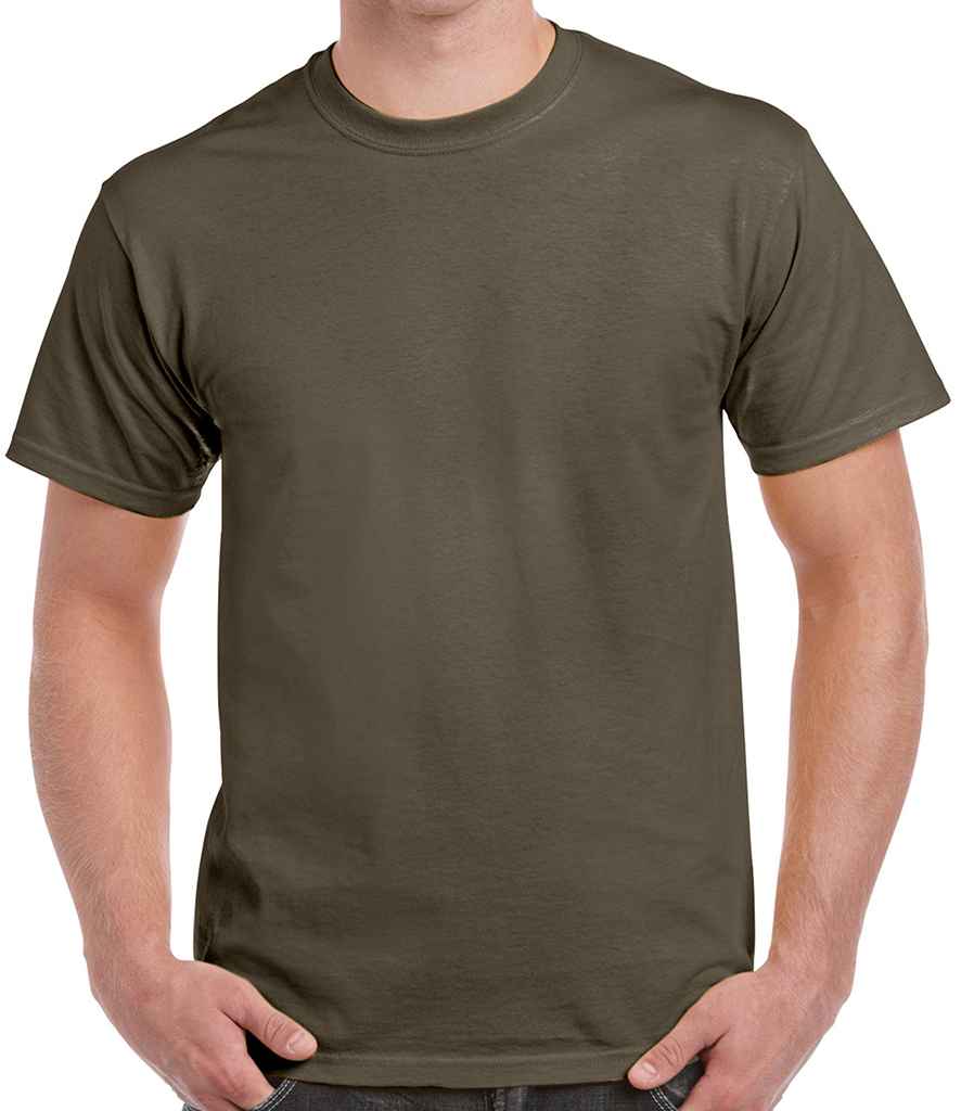 Gildan Ultra Cotton T-Shirt - (2nd Colours) in Olive by Gildan — Custom branded clothing by Print Press, featuring premium embroidery produced in our specialist print lab in the UK.