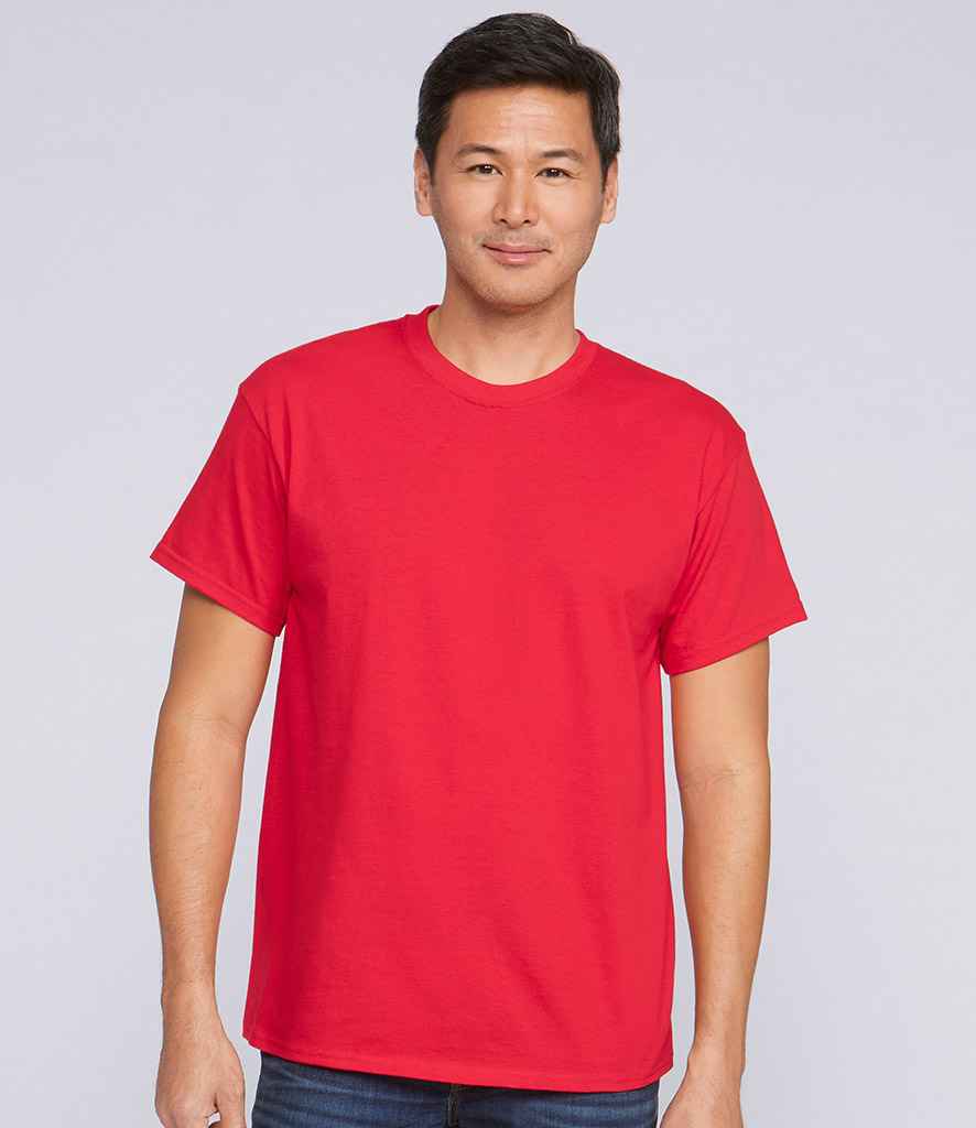 Gildan Ultra Cotton T-Shirt in Red by Gildan — Custom branded clothing by Print Press, featuring premium embroidery produced in our specialist print lab in the UK.